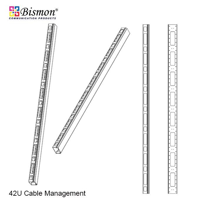 42U Cable Management panel with cover for Rack 19inch(Steel type)